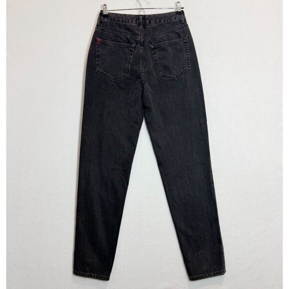 BDG Urban Outfitters Mom Jeans W27 Black Gray High Rise Tapered 100% Cotton - Picture 3 of 13